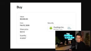 Frame from Joseph Carlson's video at 9:51.